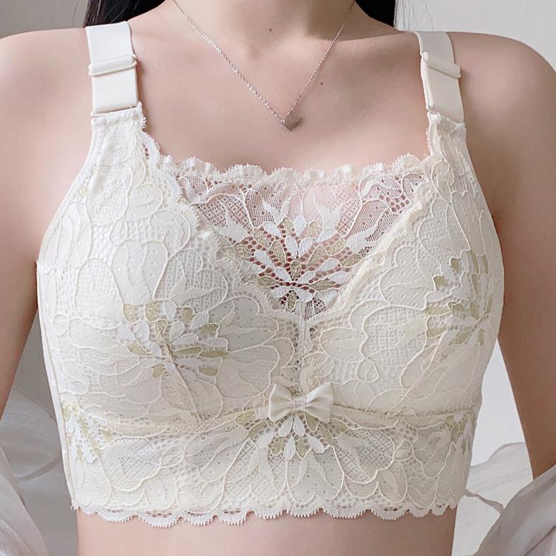 Full Cup Lingerie Women's Collection Accessory Breasts Gathered Anti Sagging Shaping Lace Strapless Summer Thin Bra