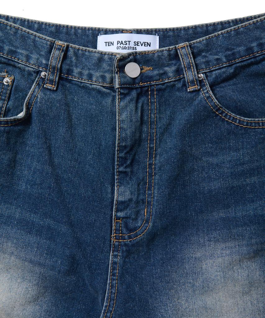 TEN PAST SEVEN Brushed Wide Denim Pants