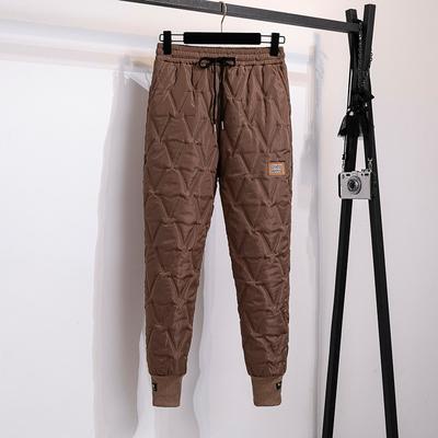 Plus Size Women Down Cotton Pants Winter Female Thick Warm Harem Pants Elastic High Waist Casual Loose Trousers Pantalons 4XL