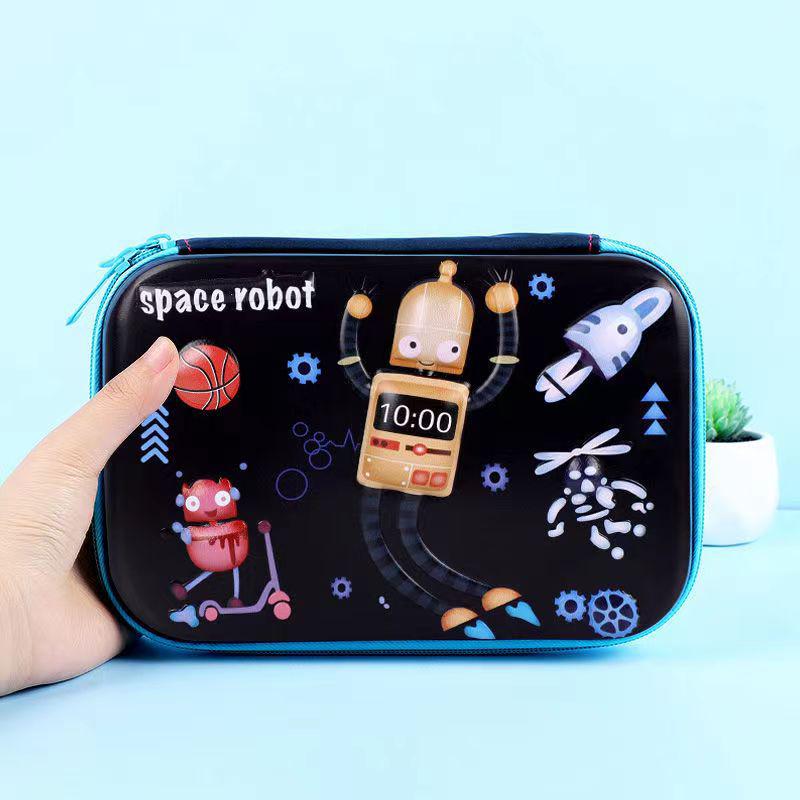 Cartoon Astronaut Large Capacity Pencil Case - Multi-purpose EVA Pencil Box for Kids