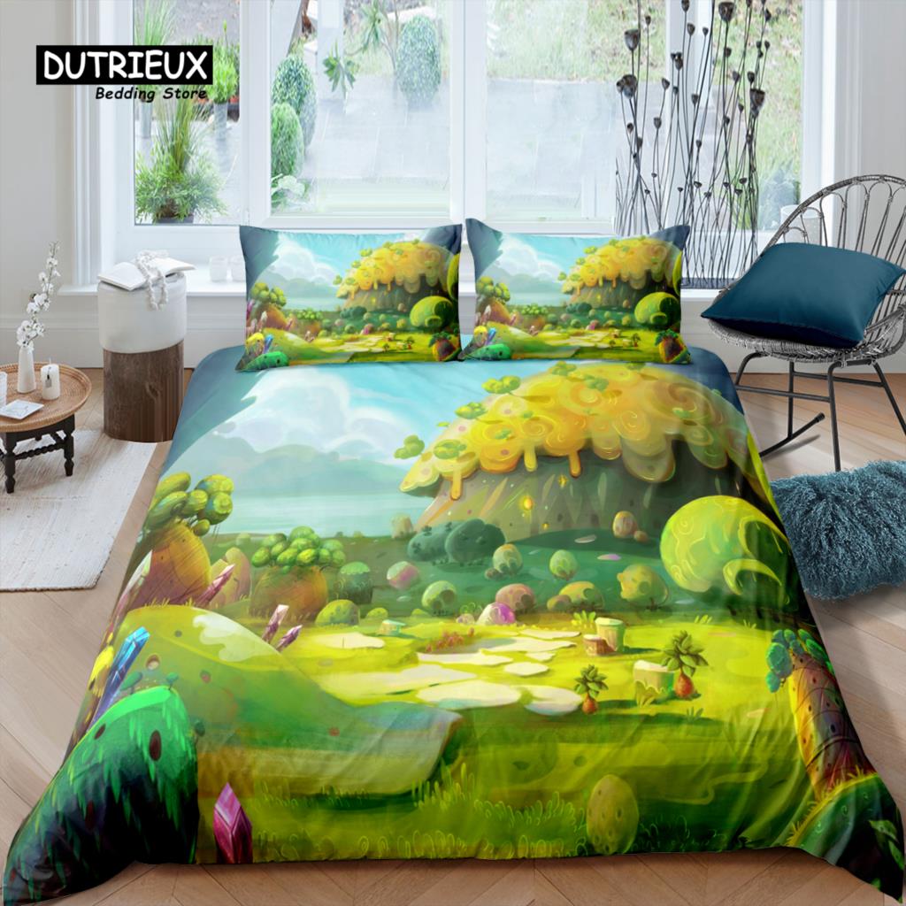 Home Living Luxury 3D Dragon Bedding Set Cartoon Fairy Duvet Cover Pillowcase Queen and King EU/US/AU/UK Size Comforter Bedding