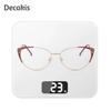 Fashion Metal Cat Eye Anti Blue Light Glasses Frame Stylish Photochromic Presbyopia Eyeglasses Customizable Prescription Lens -2
