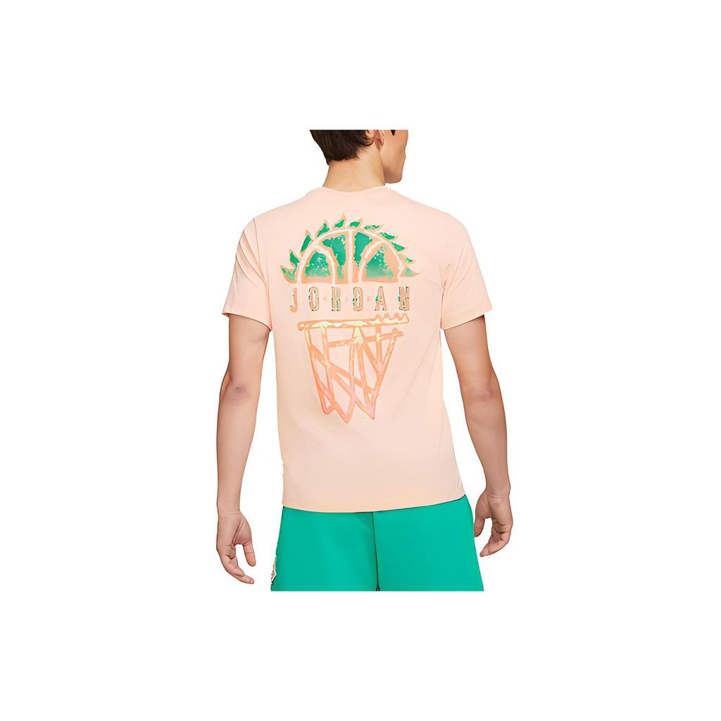 Jordan Set in Sleeve T Shirt Men's Orange Pink DQ8643-800