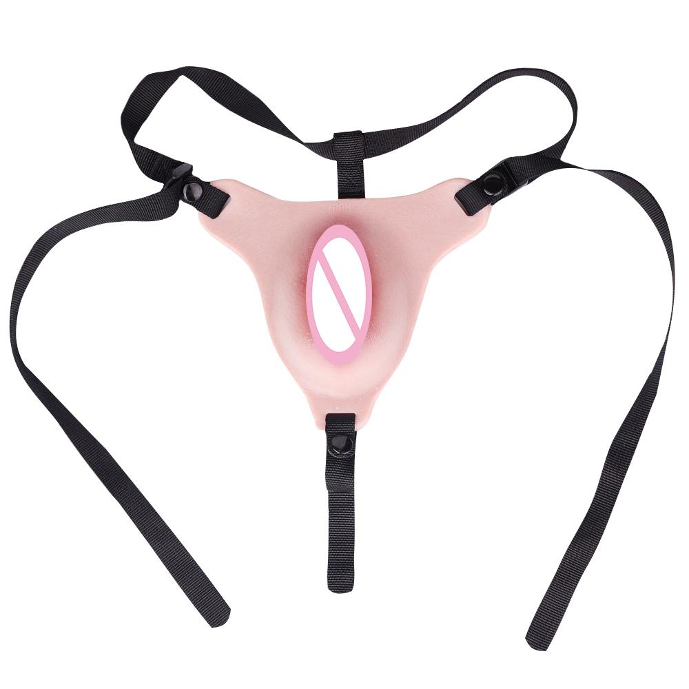 ANOSX Strapon Chastity Belt Sissy Cock Cage Realistic Clitoris Silicone Chastity Cage Vagina Wish Penis Cages Sex Toys For Men