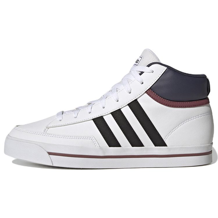 Adidas Neo Retrovulc Mid Skateboarding Comfortable Durable High-Top Skate Shoes Men Skate Shoes White Black GW6682