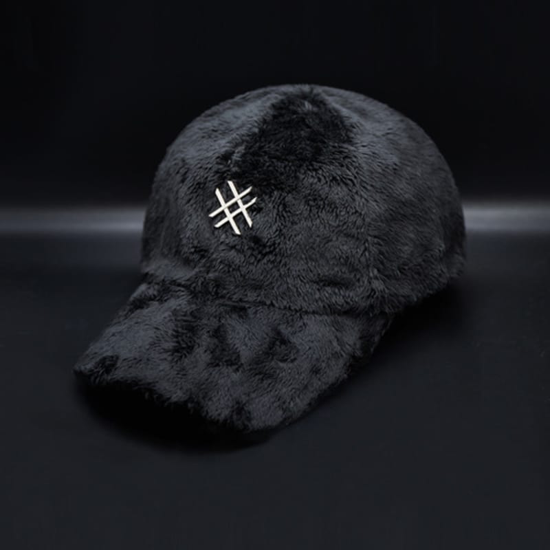ARDL LOGO FUR BALL CAP BLACK
