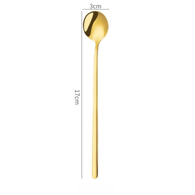 Long Handle Teaspoon Stainless Steel Rose Mixing Spoon Unusual for Dessert Honey Salad Tea Coffee Spoons Kitchen Bar Accessories