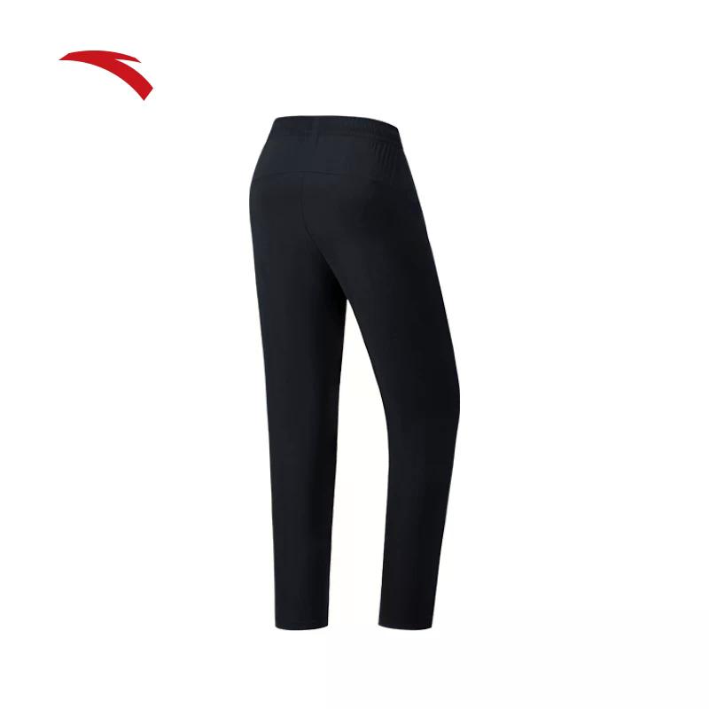 Anta Running Series Womens Training Collection Simple Comfortable Casual Versatile Breathable Mid-Rise Knitted Sports Pants Women Bottoms 162535301-1