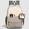 Zaino Stampato Cartoon con Gattino Grande Capacità Zaino Scolastico per Studenti