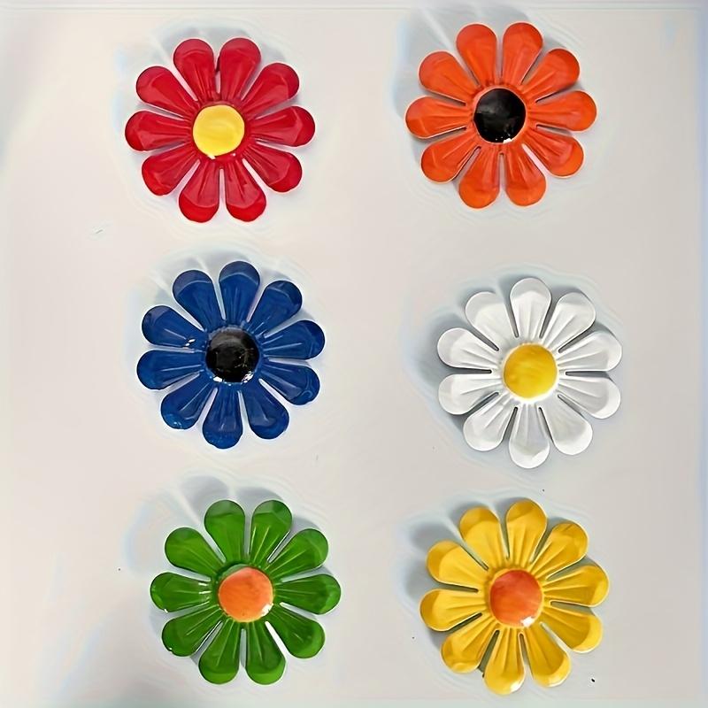 

6pcs Vibrant Metal Flower Wall Art - Sunflower, Daisy, and Rose Decor for Indoor/Outdoor Use - Ideal for Living Room, Bedroom