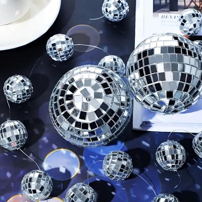 Sada 8 ks zrcadlových koulí, Kreativní skleněné disco koule pro dekoraci stěn, Vhodné pro Valentýna, Svatbu, Večírek, Narozeniny