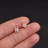 Fashion 316 Stainless Steel Mini Zircon Cartilage Piercing Stud Earring For Women Helix Tragus Piercing women's Body Jewelry 1pc