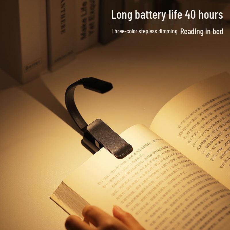 Rechargeable Mini Clip-On Reading Lamp - Dormitory & Bedside Study Light
