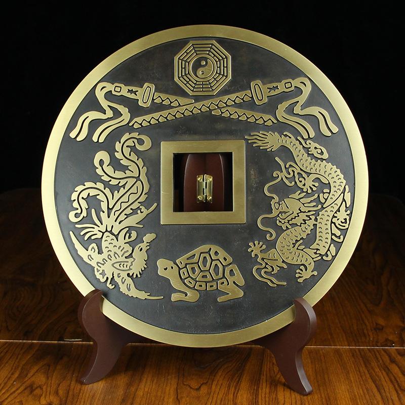 Pure Copper Large Copper Coin Ornaments and Decorations Recruit Rice Into the Treasure Copper Coin Town House Treasure