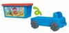 PolyM 761802 Connect and Play Truck Set, 97 Pieces, Includes 10 Learning Cards. Educational Toy for Ages 18 Months and Up. Suitable for Indoor Play,