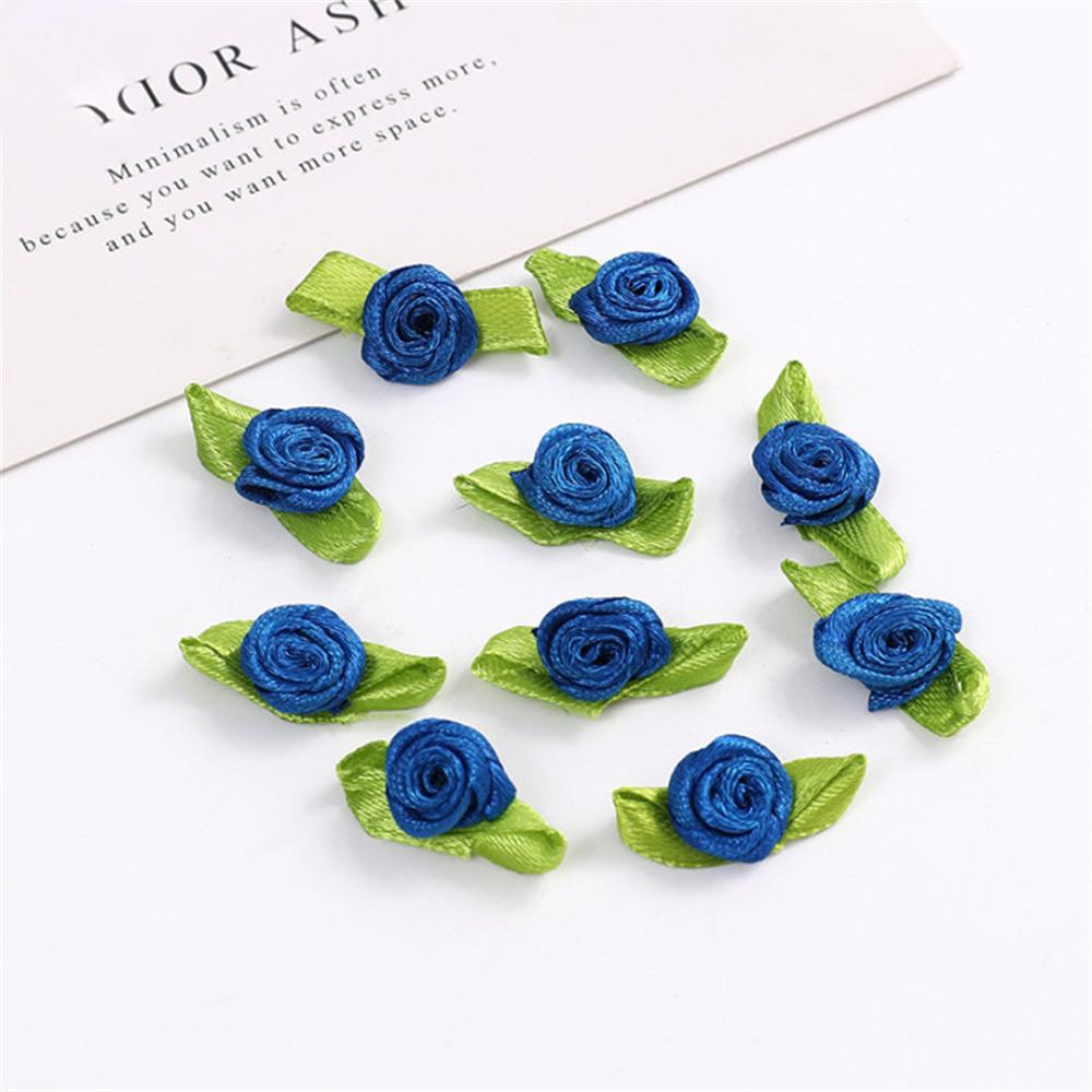 50Pcs Mini Rose Artificial Flowers Heads 2cm Buds Fabric Flower Wedding Decoration Craft Supplies Ribbon Bow-Knot Gift Decor