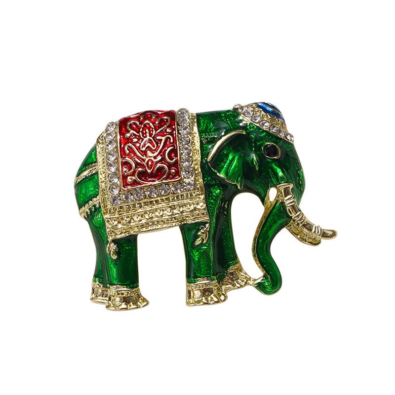 Modna Vintage Broszka Słoń Premium Niszowe Akcesoria Biżuteryjne Piny Broszki Ze Szczęśliwymi Zwierzętami Akcesoria do Odzieży Damskiej