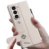 Samsung Z Fold6 Mobile Phone Chitin Leather Bracket Folding Screen Anti Fall Flip Cover Leather Case Film Integrated Pen Slot