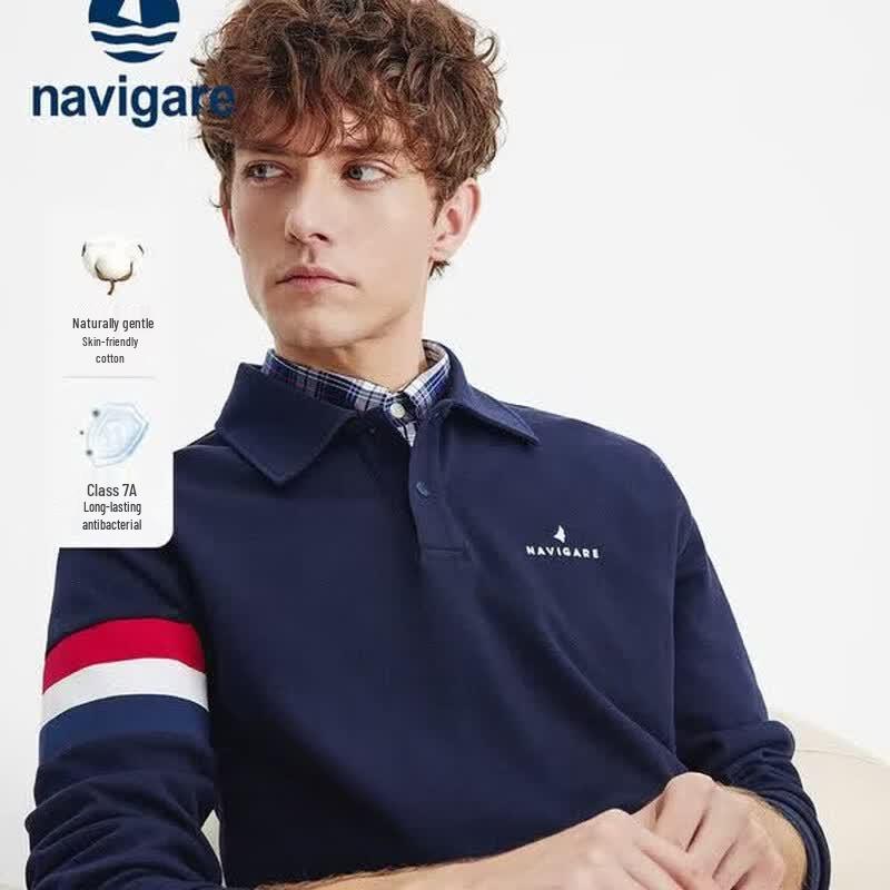 Navigare Men s Autumn/Winter Long-Sleeve Polo T-Shirt XL