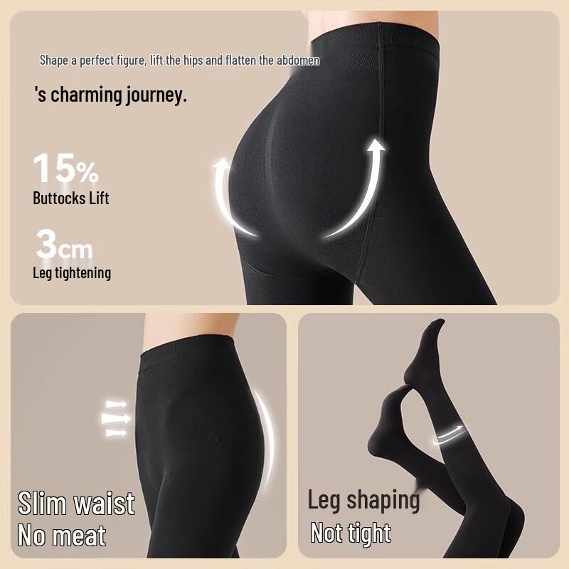 Langsha Women's High-Waist Fleece Thermal Tights