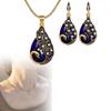 Elegant Alloy Peacock Jewelry Set Beautifully Crafted Gemstone Necklace And Earrings