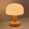 Yousheng Pilzlampe LED Nachtlicht Weiches Warmes Leuchten Touch-Steuerung 3 Farben Retro Dimmbar Wiederaufladbar Schreibtisch Tischlampe