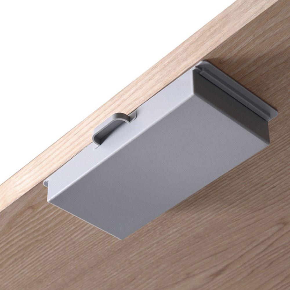 Punch Free Drawer Storage Box Save Space Self Adhesive Storage Box New Student Stationery Box