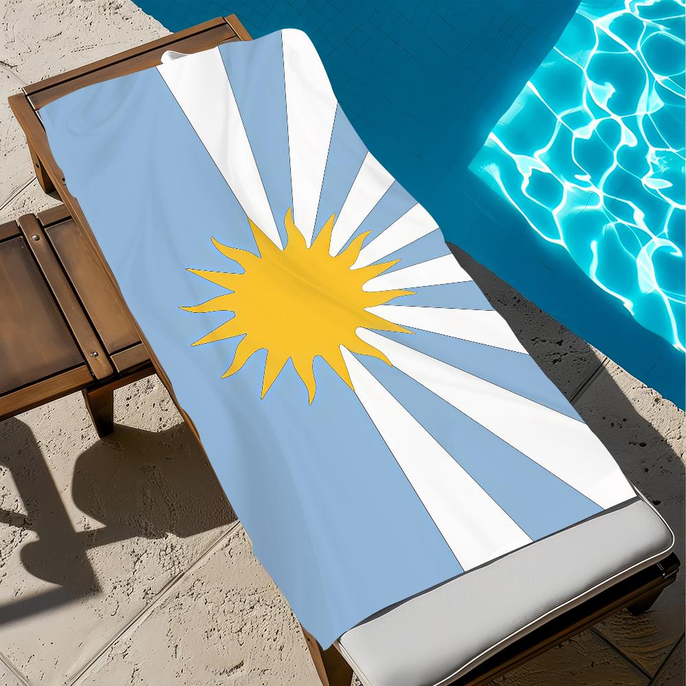 A-argentinien Handtuch Groß Schnelltrocknend Mikrofaser weich Strandhandtuch für Reise Fitness Sauna Baden Camping