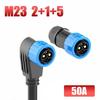 50A 2+1+5 Lithium-Batterie-Steckverbinder Wasserdicht IP67 M23 Stecker Buchse Neue Energie Elektromotorrad Ladeanschluss Kabel