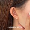 Elegant Women's S925 Sterling Silver Zirconia Earrings - High-End, Light Luxury, Fashionable Studs, Versatile Ear Jewelry