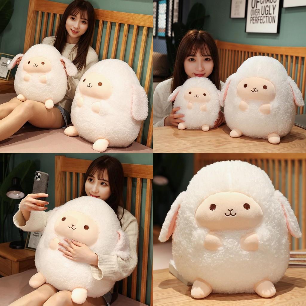 Plush Cuddly Sheep Toy Chubby Round Doll Girls Bedroom Bedtime Gift Children