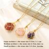 Handmade Crystal Necklace Holder Adjustable Empty Crystal Stone Holder Necklace Crystal Pendant Necklace Chain for Jewelry DIY