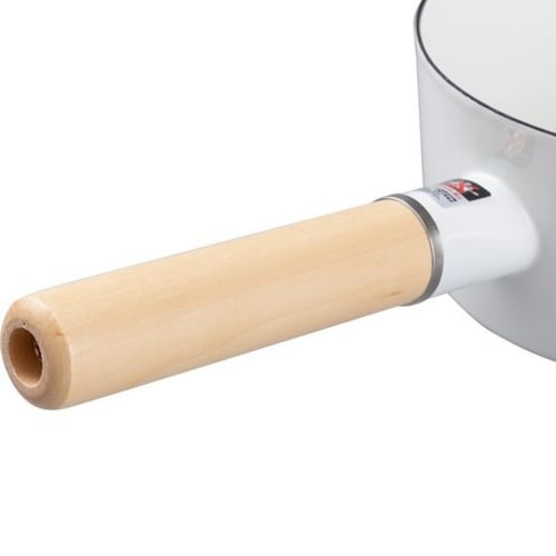 Nitori (NITORI) MOREISH Enamel Milk Pan, White, 15cm, IH/Gas Stovetop, 8942115