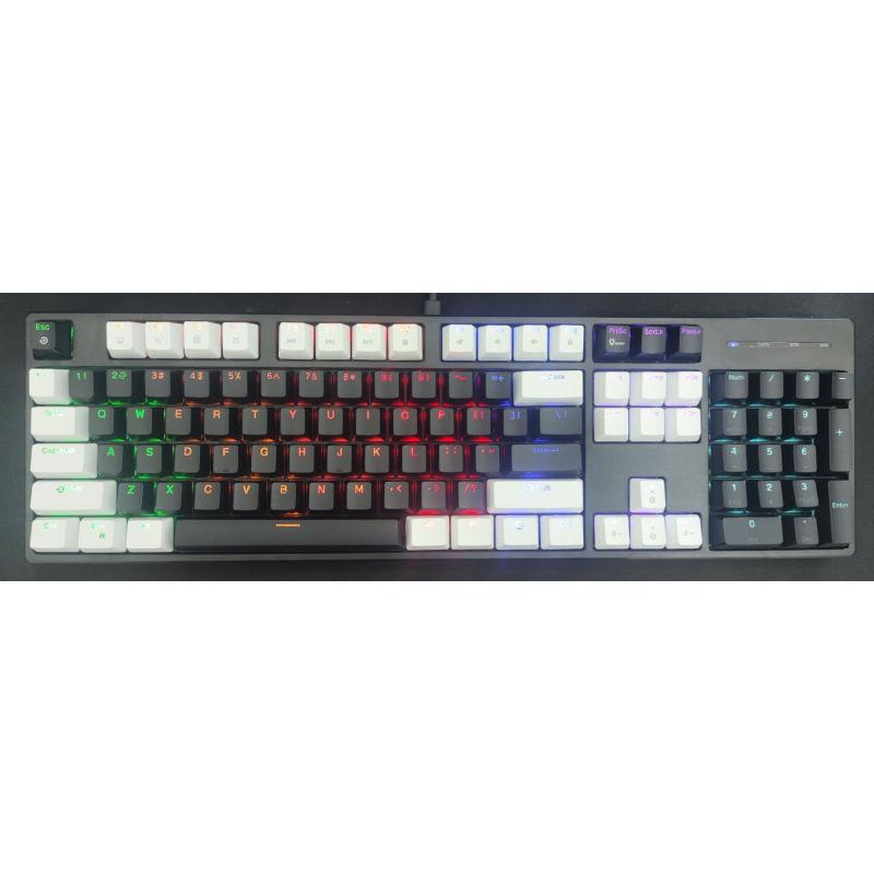 Wired RGB Mechanical Keyboard with Blue Switches, 104 Keys - Perfect for Gaming & Office Use