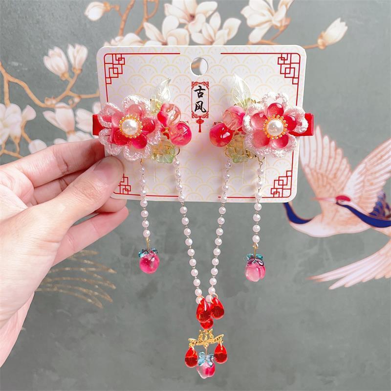 Children's Hanfu Princess Forehead Chain Hair Accessory with Tassel & Bindi