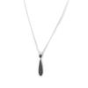 Les Trésors De Lily [N6859] - Silver Necklace 'Sissi' Black Silver (rhodium Plated) - 40x8 Mm