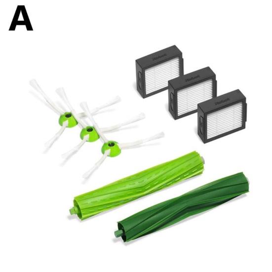

2/4/6/7/8 шт. фильтрующая щетка для пылесоса Roomba i7 E5 E6 с сетчатым боковым роликом A зелёный