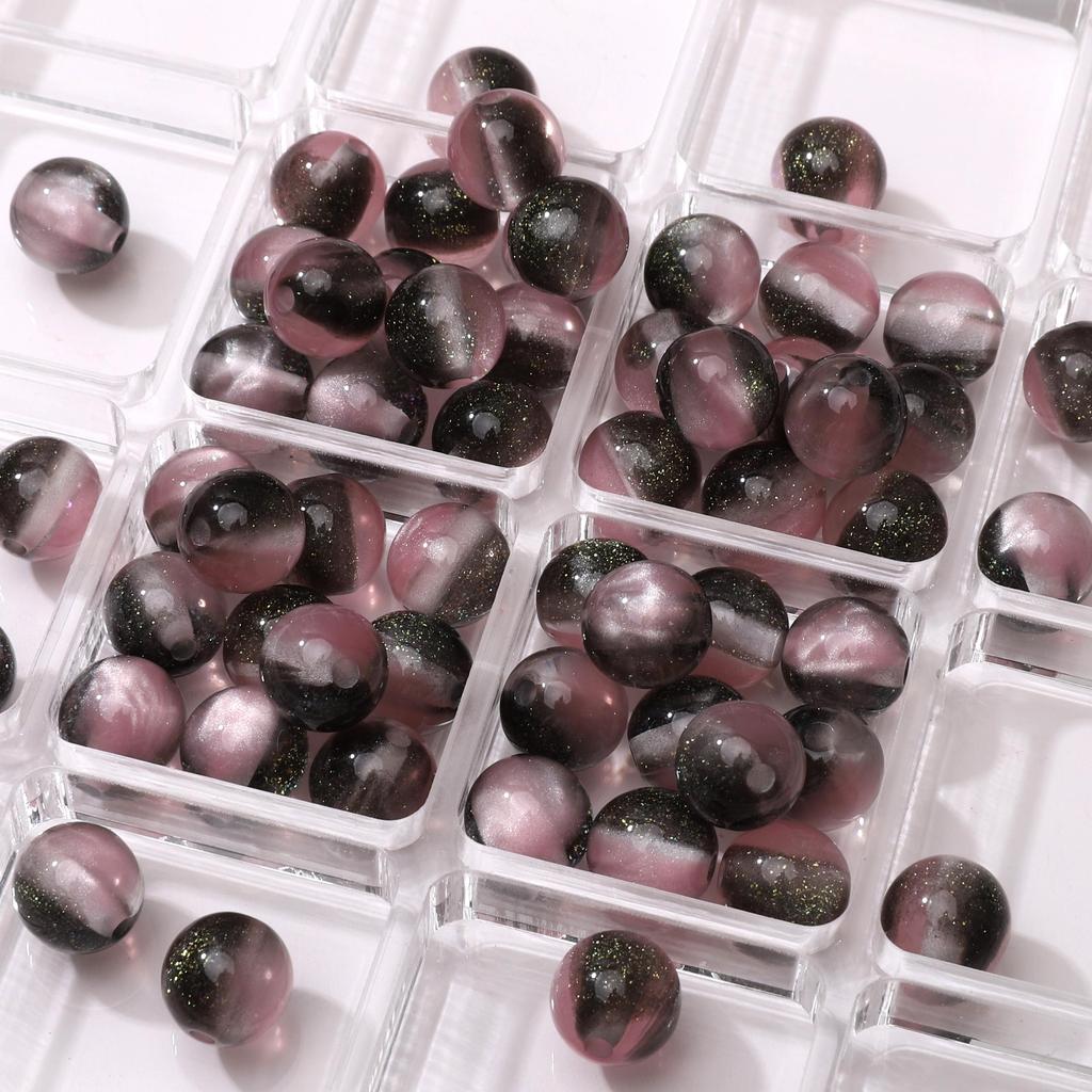 Resin Gentle Round Beads for DIY Necklace Bracelet Earring Craft 10 Pcs