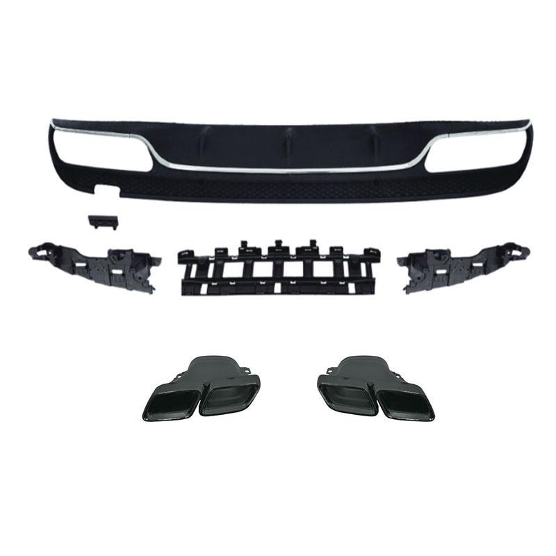 Mercedes W205 Sport Model C63 Style Rear Diffuser Tailpipe Upgrade for C180L, 200L, 260L AMG Exhaust.