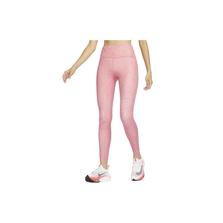 

Nike Fast Swoosh Logo Printed Running Sports 3/4 Leggings Women Leggings Pink FB4678-618 M