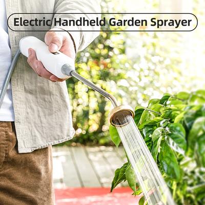 Stainless Steel Watering Wand with 3 Spray Adjustable and One Click Easy Operation, Electric
