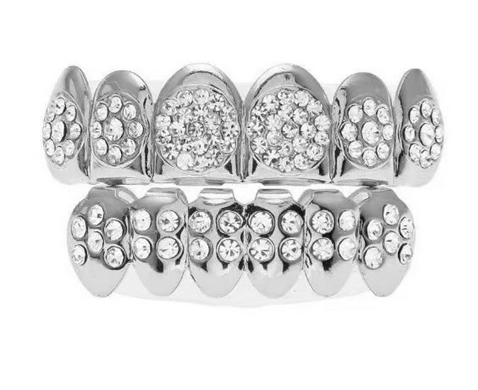 18K Gold Plated Diamond Hip Hop Grill – European Hot Seller for Christmas Performances