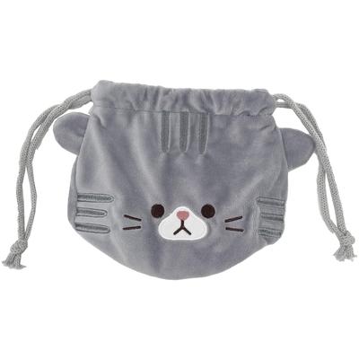 Stylish Small Drawstring Mini Cute Plush American Gift for and Children [Stream] Bag, Multi-Pouch, Pouch, Toy, Shorthair, Women, Adults, (WG195-I)