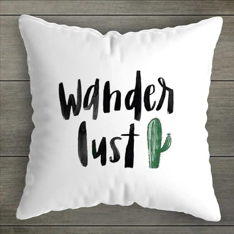 Kawaii Cat Pillowcase Home Pink White Square Decorative  Pillow Room Aesthetics Sofa Bed Chair