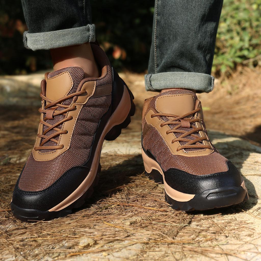 TUINANLE Non-slip Men Hiking Shoes Breathable Outdoor Wear Resistant Climbing Men Sneakers Tourism Mountain Shoes