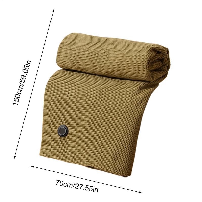 Electric Throw Blanket 59.06x27.56 Inches Outdoor Heater Blanket USB-Powered Winter Plush Blanket Portable Heated Blanket Shawl