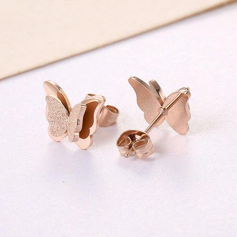 

Huitan Шикарные серьги-пусеты в виде бабочек, Изящные аксессуары для пирсинга ушей, Повседневная носка, Вечеринка, Серьги для девушек, Необычный подарок, Эстетичные украшения