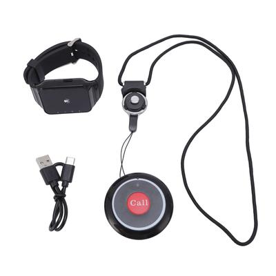 Sistema de Chamada Sem Fio 1 Receptor de Relógio 1 Transmissor de Chave Pager RF Set para Casa Restaurante Fábrica