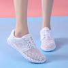Cloth Shoes Women's Summer White Single Mesh Shoes Lightweight Hollow Breathable Mesh Mother Sneakers Breathable and Lightweight