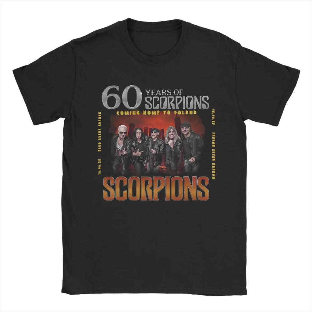 Scorpions Rock Anniversary Poster Graphic TShirt Street Harajuku Fashion 100 Cotton Unisex Loose Summer Casual Top Tshirts